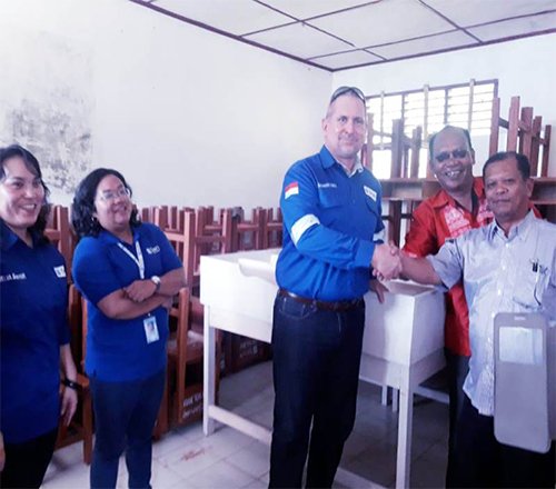 CSR Contribution to Pahae Julu Junior High School 3 called “Meubelair”